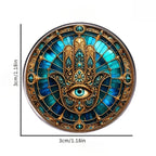 FAMAS Hand Evil Eye Stainless Steel Brooch