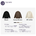Autumn and winter solid color Polo knitwear, retro thickened long-sleeve T-shirt