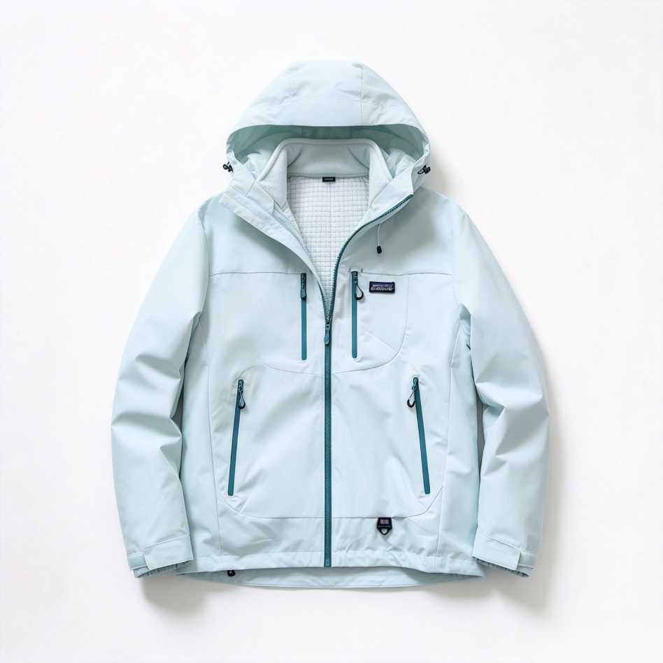 Patagonia 3-in-1 Outdoor Jacket, Removable Fleece Liner Hooded Waterproof Hiking Shell