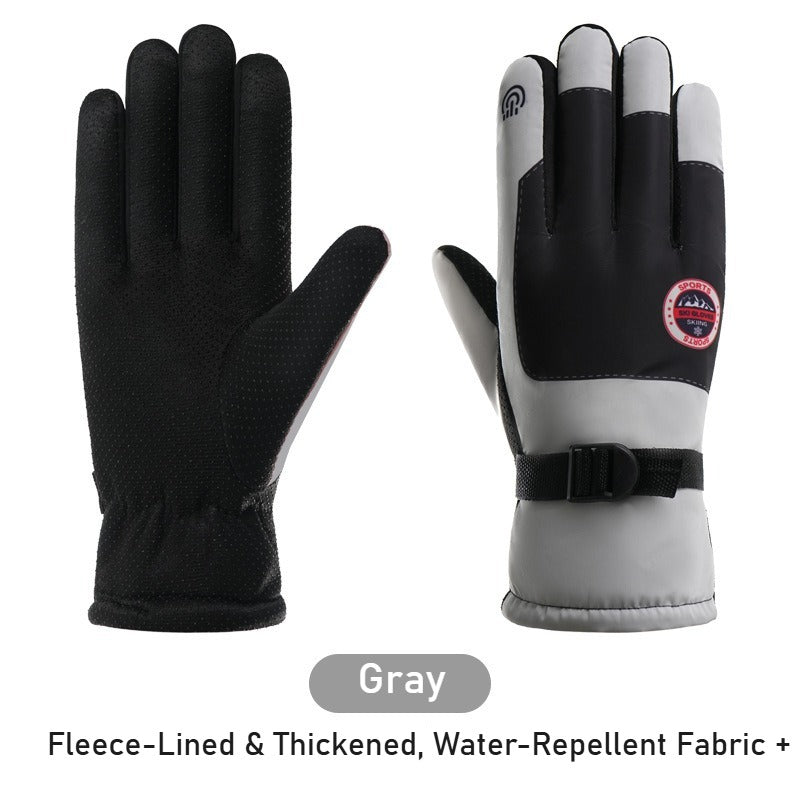 Thickened Winter Unisex Ski Gloves - Adult Hiking  E-Bike Use