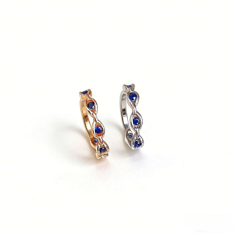 Versatile Open Ring with Evil Eye Motif