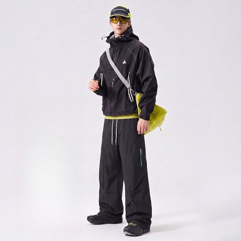 WENHOUU Detachable Fleece‑Lined Hiking Pants, Windproof Waterproof for Men Women
