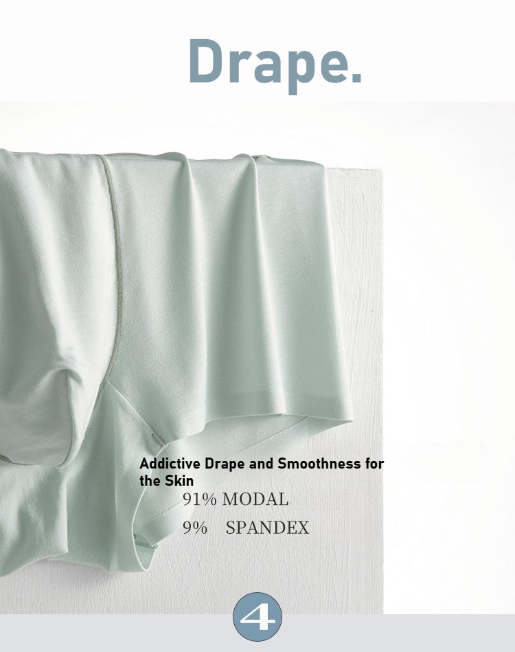 Men's Lenzing Modal underwear 7A pure cotton bacteriostatic crotch, breathable at mid-waist, flat-angle design