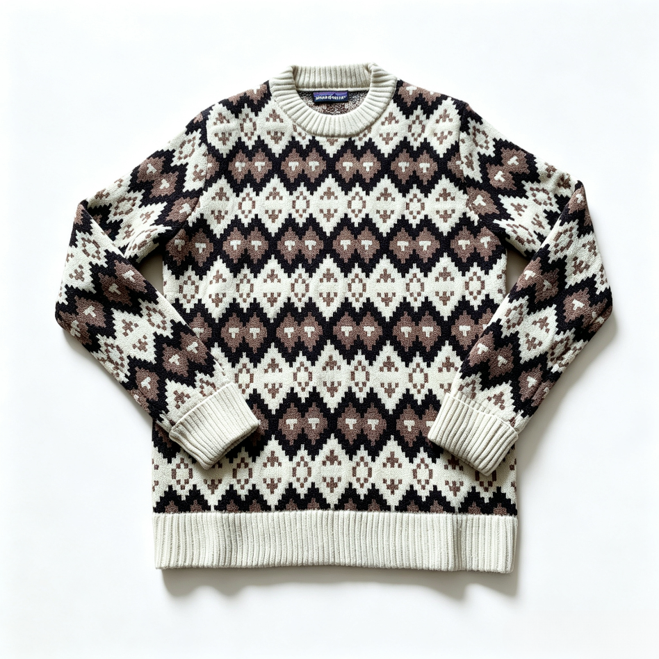 Patagonia Fair Island ecycled Wool Crew Neck Knitted Blend Sweater