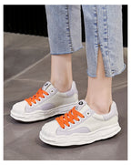2025 summer new models, shell head dissolving shoes, genuine leather little white shoes, women's versatile casual trendy shoes