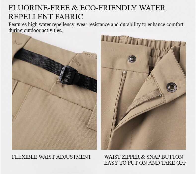 Men & Women Fluorine-Free Softshell Pants, Water Repellent Tactical Hiking Pants