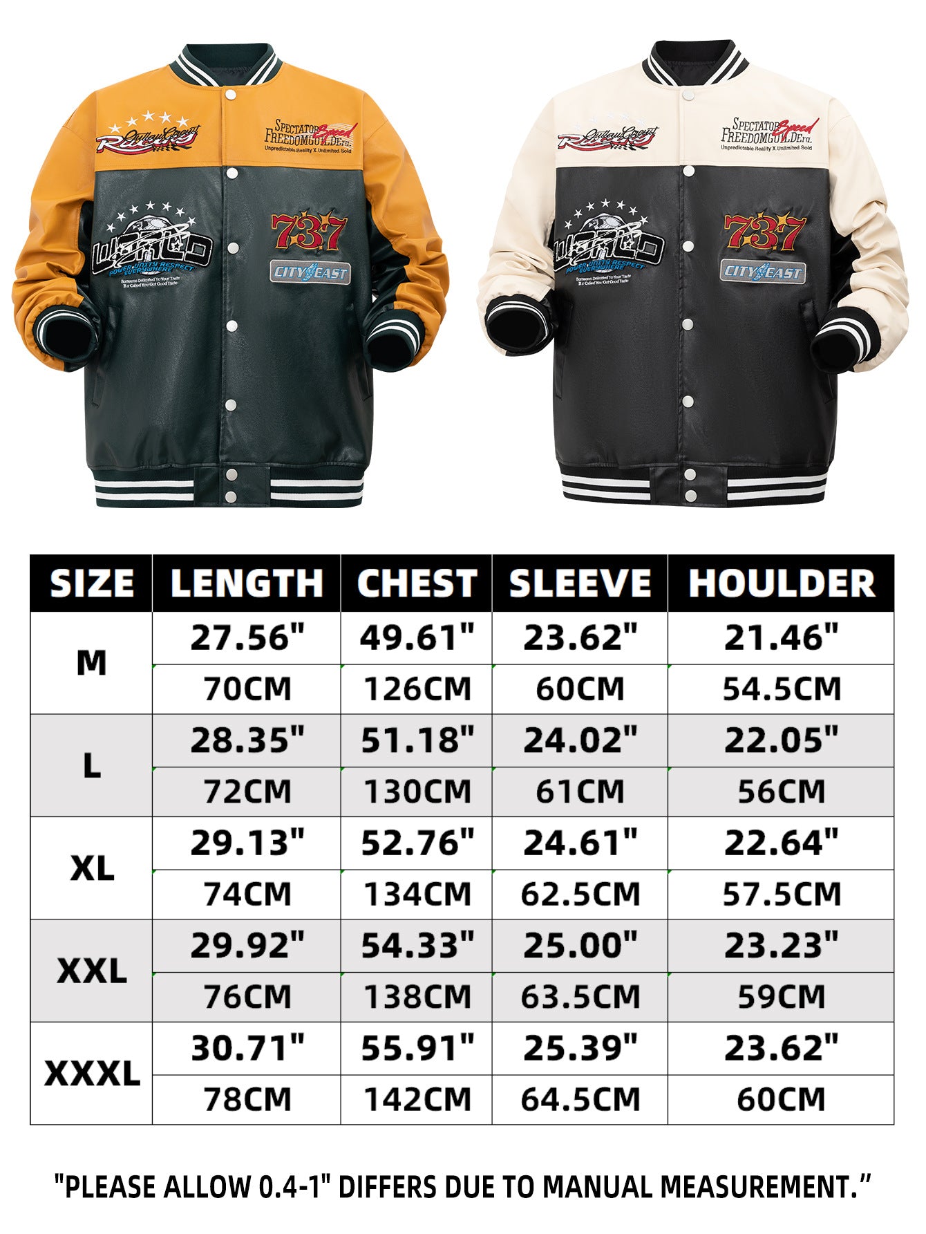 Men's loose PU leather baseball jacket | Cross-border European and American locomotive style faux leather cardigan jacket, motorcycle riding trendy and cool top