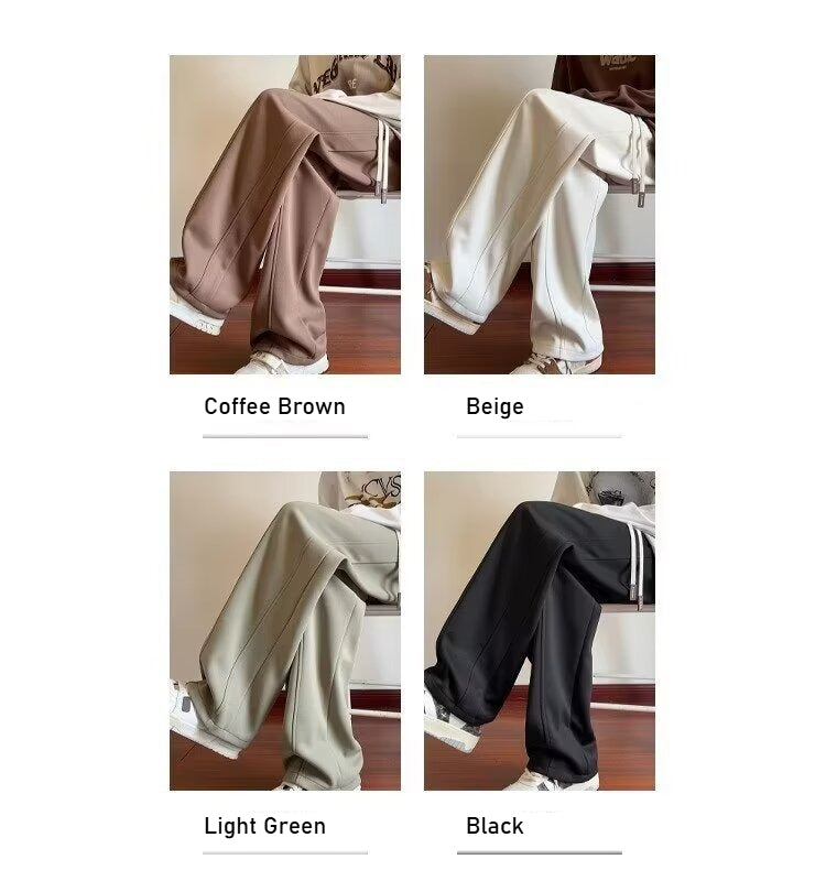 Loose straight soft waxy pants versatile leisure sports