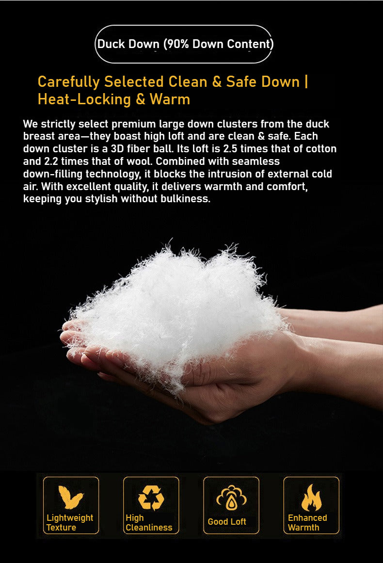 Men's New Workwear Down Jacket - Thickened Mid-Length Warm Cold-Resistant