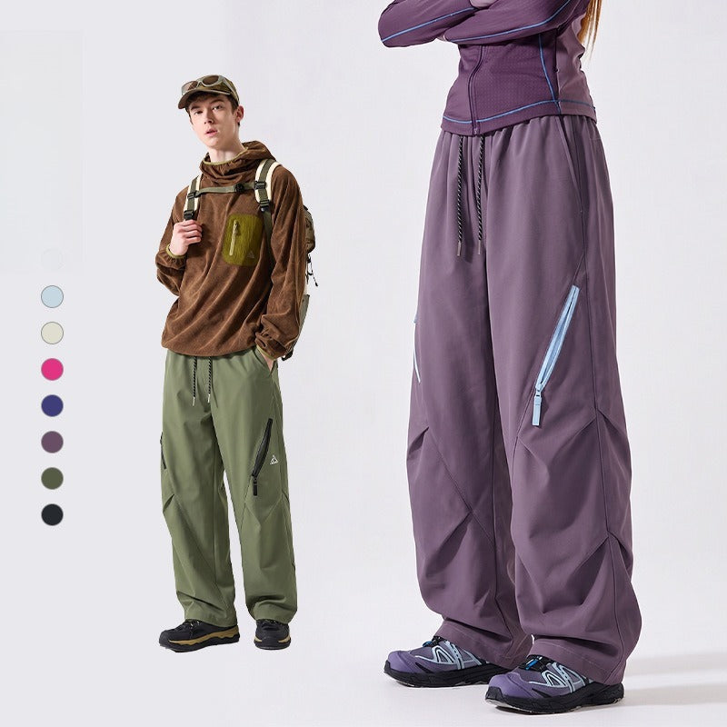WENHOUU Detachable Fleece Lined Softshell Hiking Pants Waterproof Breathable