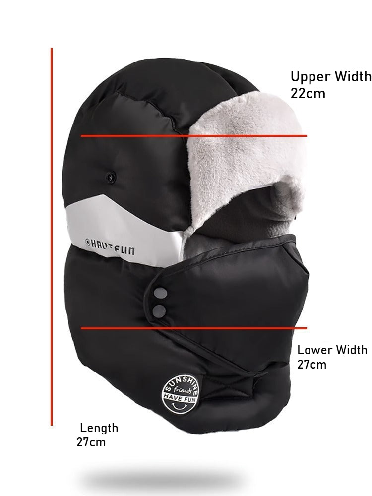 Men's cycling cold-proof headgear, winter ear protection and windproof cotton hat