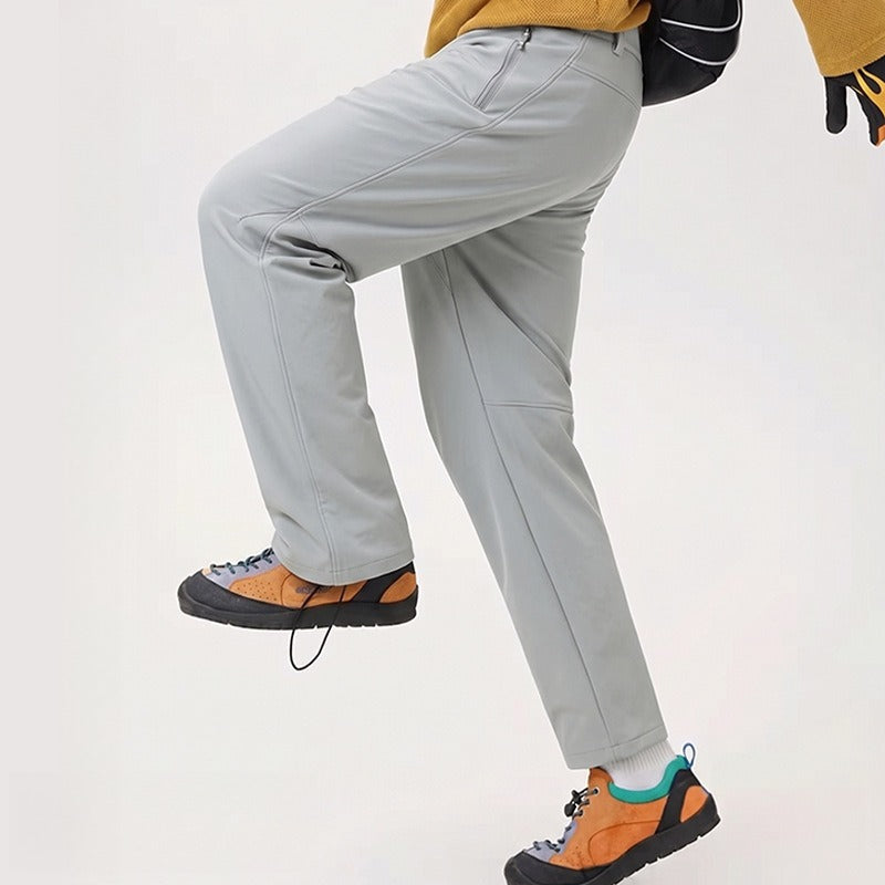 WENHOUU Fleece Lined Softshell Hiking Pants, Water & Wind Resistant for Men & Women