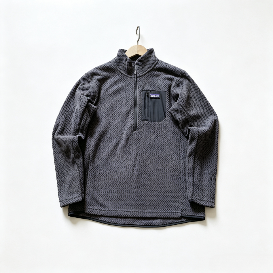 Patagonia Stand-Collar Half-Zip Sweatshirt with Pocket – Unisex Loose Wave-Cut Fit