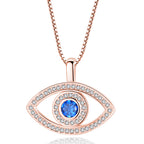 Evil Eye Necklace with Micro-paved Zircon