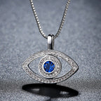 Evil Eye Necklace with Micro-paved Zircon