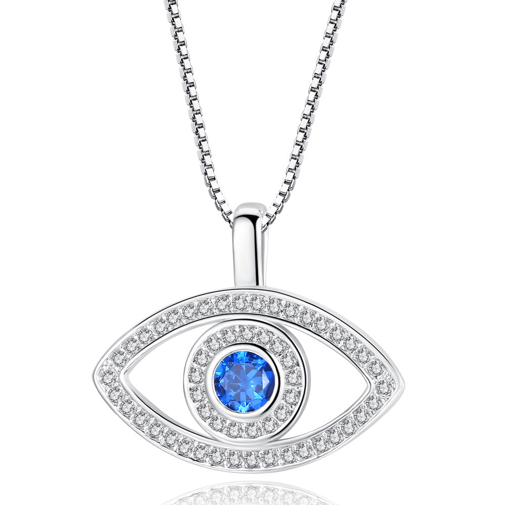 Evil Eye Necklace with Micro-paved Zircon