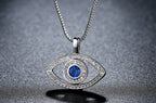 Evil Eye Necklace with Micro-paved Zircon