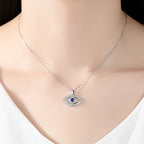 Evil Eye Necklace with Micro-paved Zircon