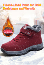 Winter Unisex Men's Snow Boots - Fleece-Lined Thickened Warm Mid-Calf High-Top