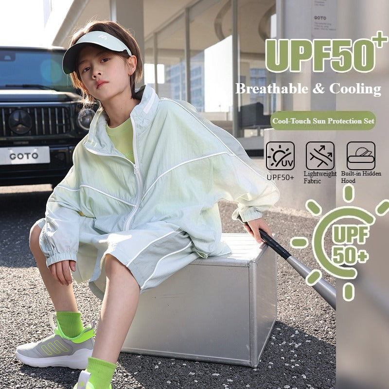 UPF50+ Lightweight Cool-Touch Kids 2PCS Sun Set