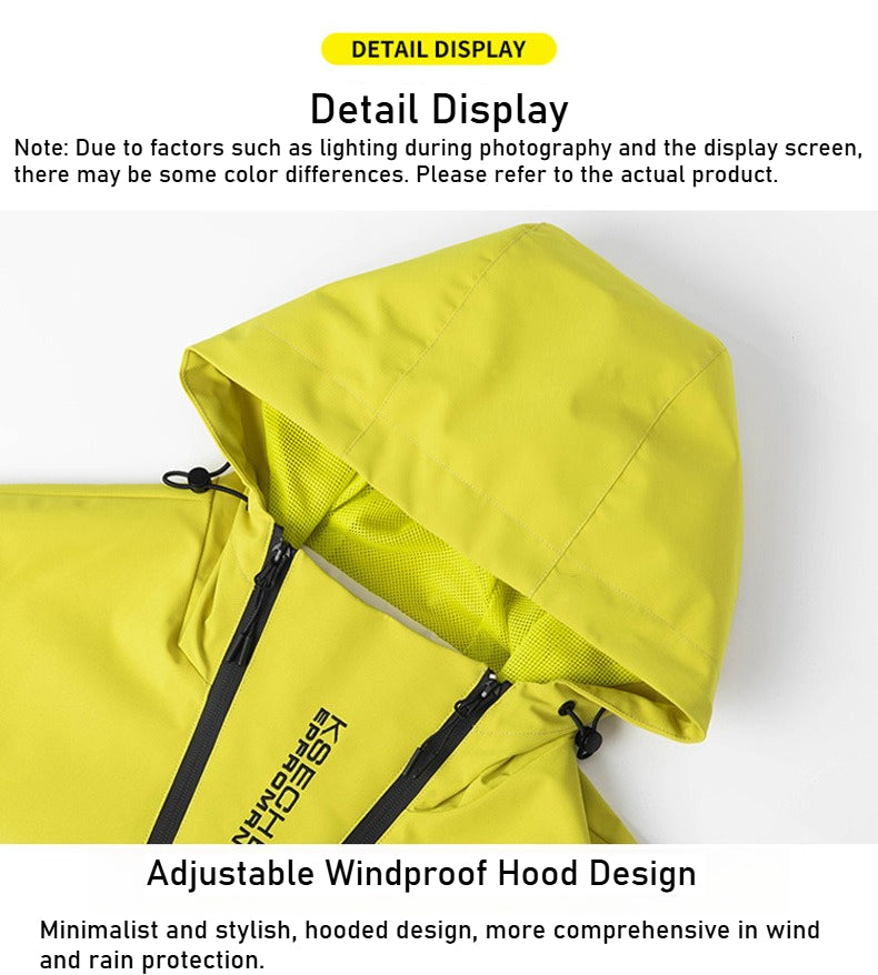 Autumn and winter three-proof jacket for men and women outdoor sports waterproof mountaineering hooded jacket