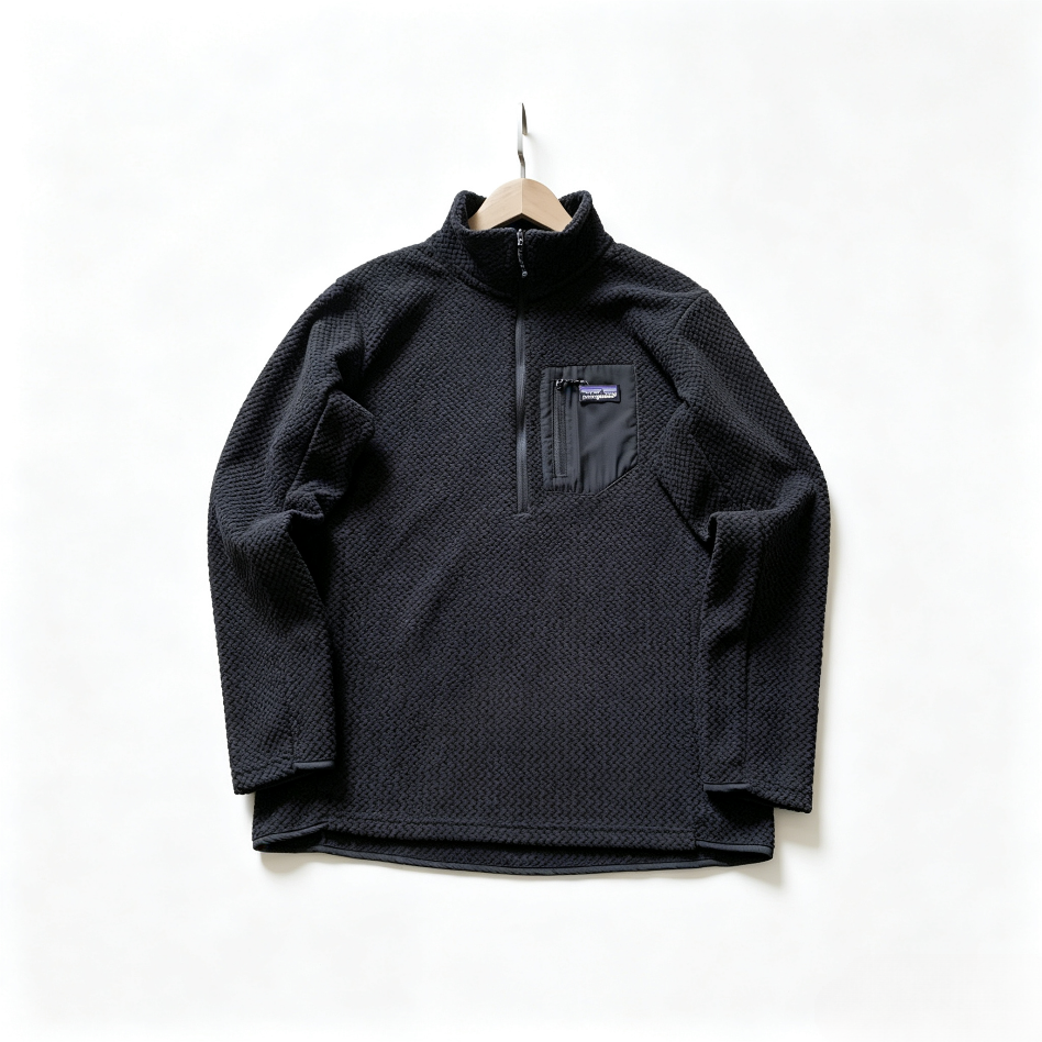Patagonia Stand-Collar Half-Zip Sweatshirt with Pocket – Unisex Loose Wave-Cut Fit