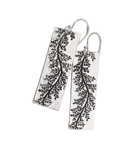 Nature Cast Metalworks Tree-Shaped Drop Earrings