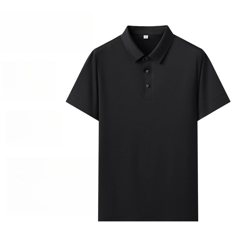 Men’s Summer Seamless Bonded Ice Silk Business Polo Shirt