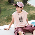 Boys Summer Pure Cotton Sleeveless T-Shirt Casual Vest Top