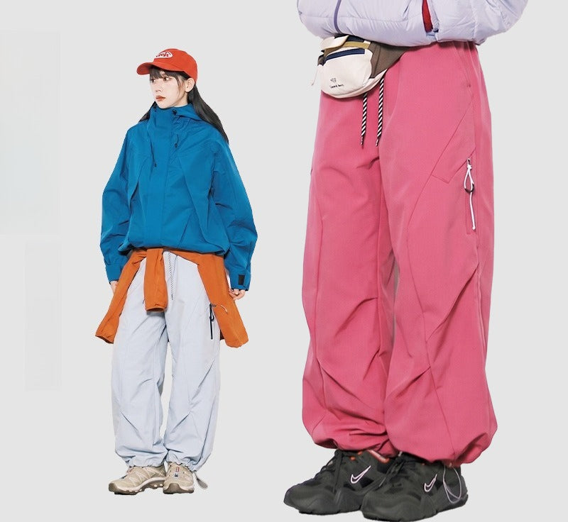 Unisex Detachable Polar‑Fleece Hiking Pants, Windproof Waterproof Outdoor Casual Trousers