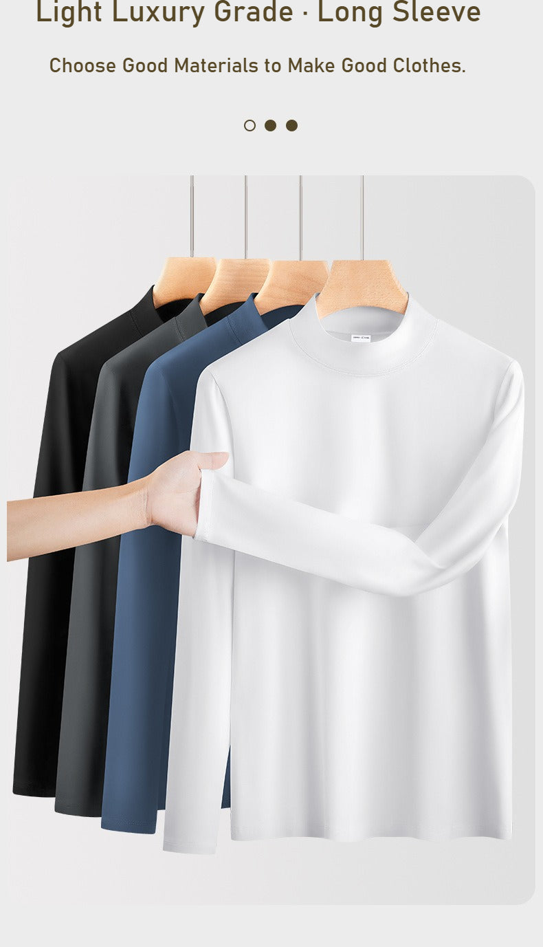 Autumn new 10A grade bacteriostatic Modal cotton long-sleeved T-shirt men's, solid color slim-fitting bottoming shirt, multi-color optional S-4XL