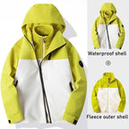 Autumn and winter three-proof jacket for men and women outdoor sports waterproof mountaineering hooded jacket