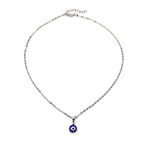 Black short evil eye necklace