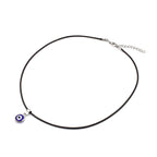 Black short evil eye necklace