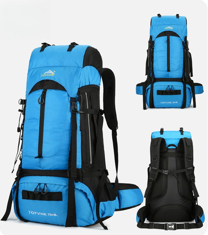 75L Large‑Capacity Hiking Backpack, Water‑Repellent Outdoor Travel Rucksack for Sports & Casual Use
