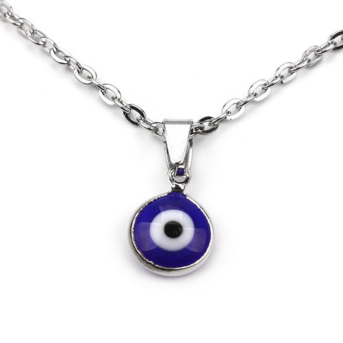 Black short evil eye necklace