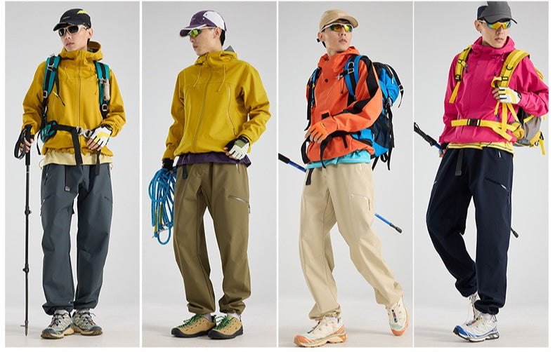 Unisex 3‑in‑1 Zip‑Off Hiking Pants, Detachable Fleece Lined Windproof Waterproof Outdoor Trousers