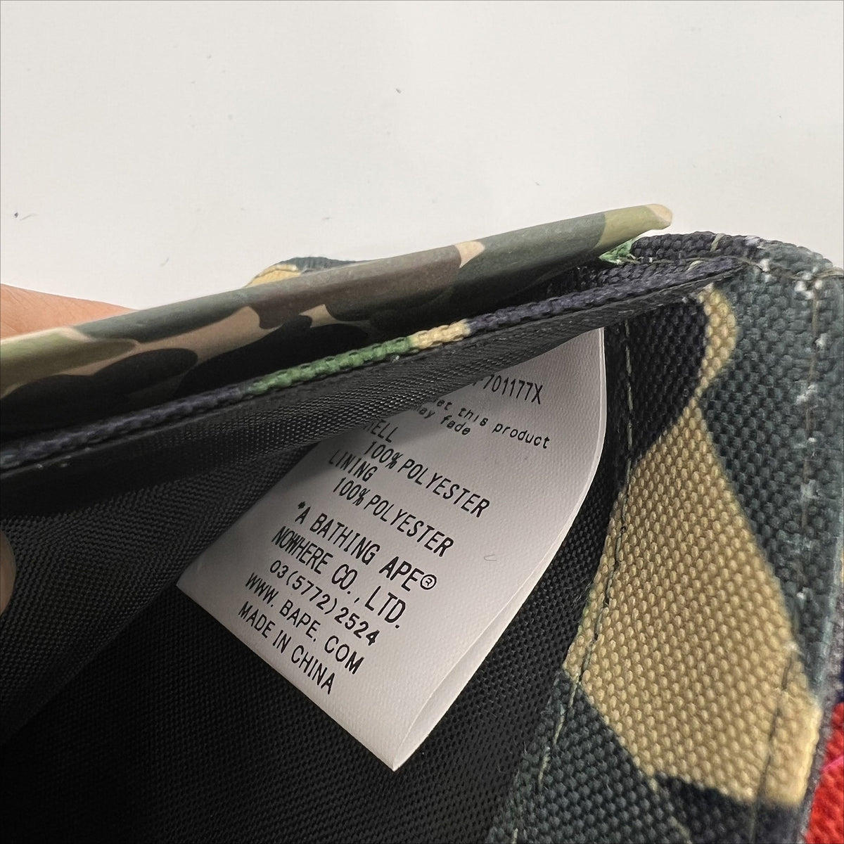 BAPE camo bifold wallet，A Bathing Ape short wallet