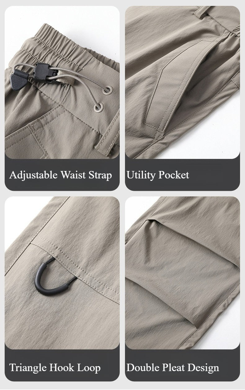 Wenhouu Men Waterproof Cool Touch Stretch Adjustable Outdoor Hiking Trekking Pants
