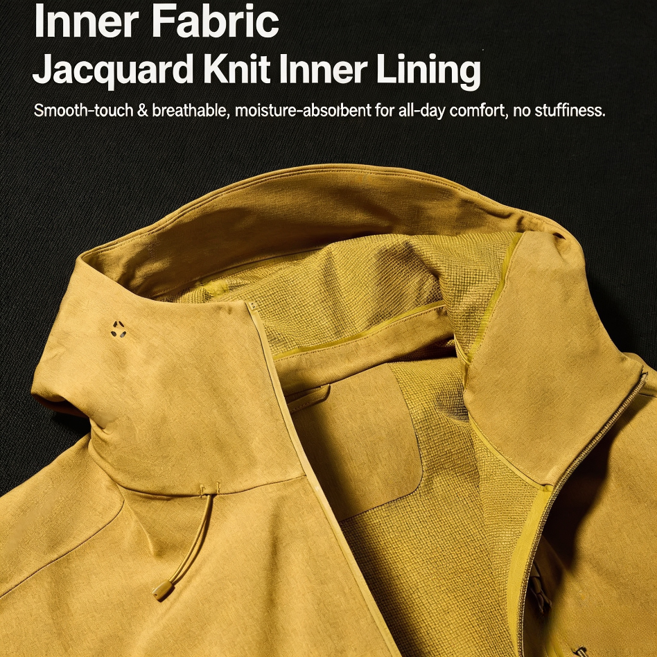 Seamless Softshell Jacket, Windproof Waterproof Urban Outdoor Spring Outerwear