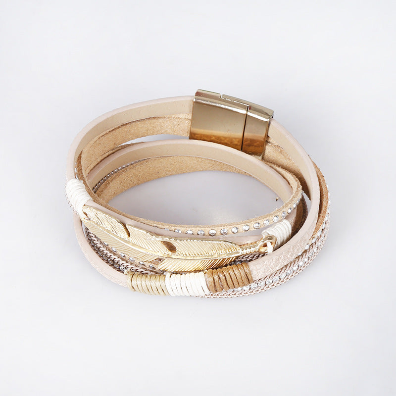 Brezin Locks Multi-Feather Bracelet