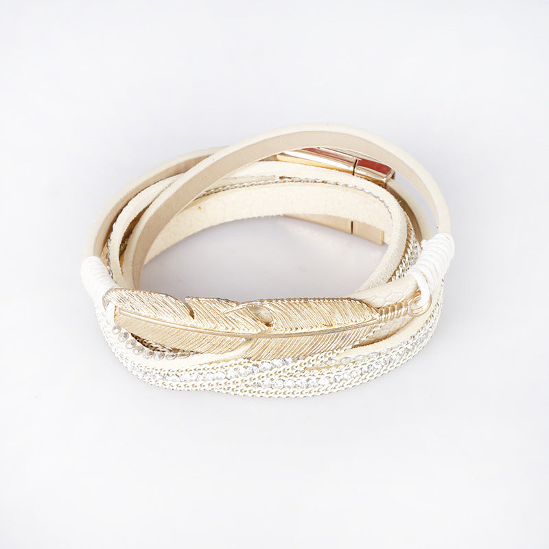 Brezin Locks Multi-Feather Bracelet