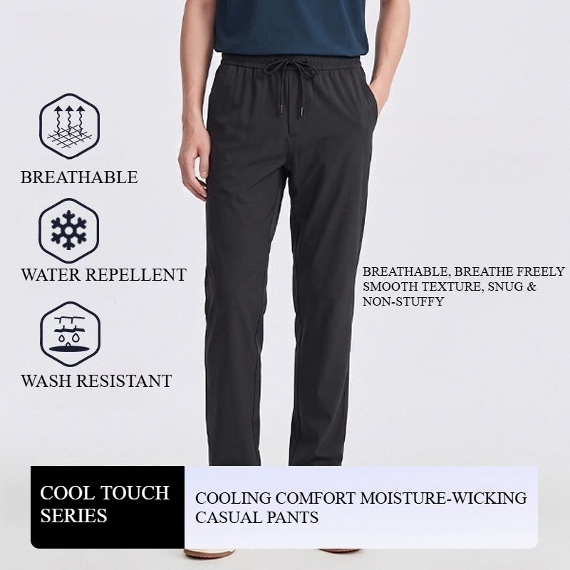 Wenhouu Men's Water Repellent Ice Feel Sun Protection Straight Leg Stretch Pants