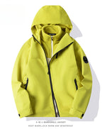 Autumn and winter three-proof jacket for men and women outdoor sports waterproof mountaineering hooded jacket