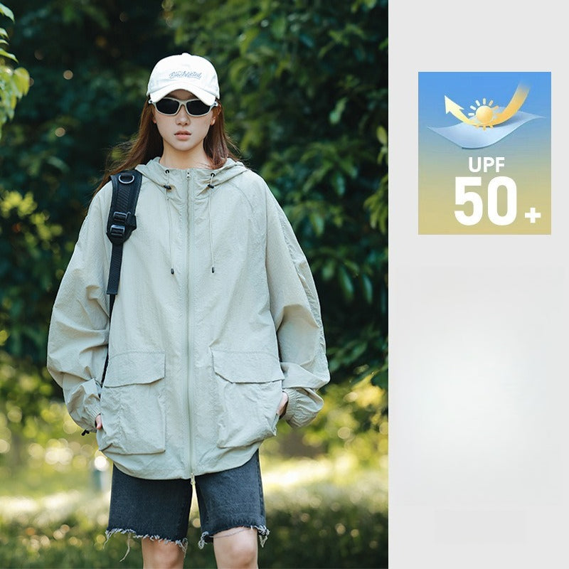 Unisex UPF50+ Reflective Sun Protection Jacket | Water‑Repellent Anti‑Mosquito Outdoor Spring Coat