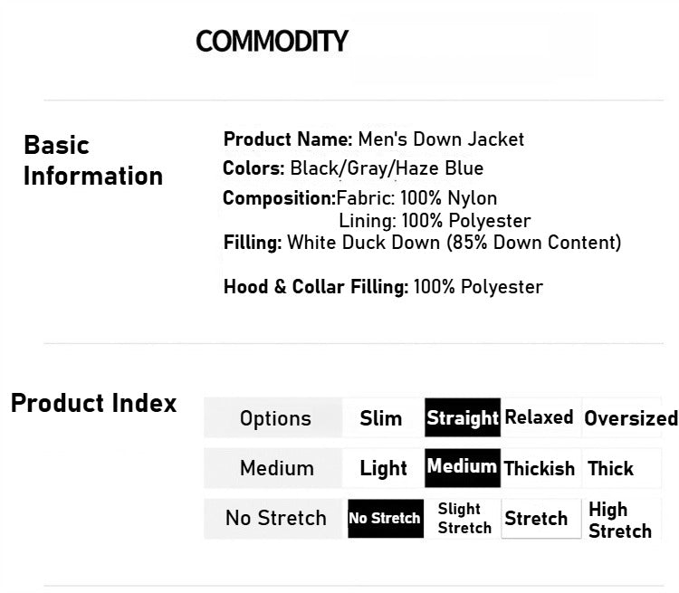 Trendy Lightweight Men's Down Jacket - Winter Stand Collar Solid Color Versatile Warm