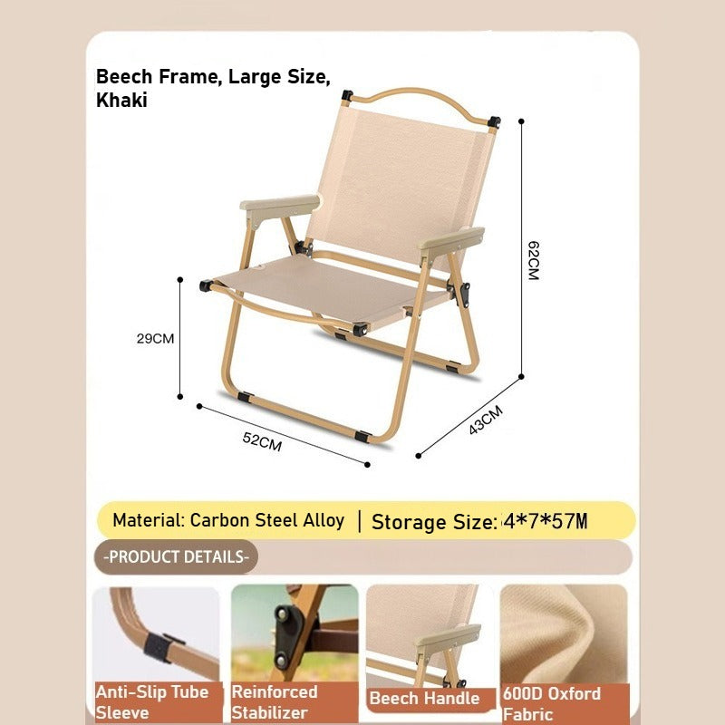 Camping Outdoor Folding Chair - Portable for Beach, Vendor & Catering Needs