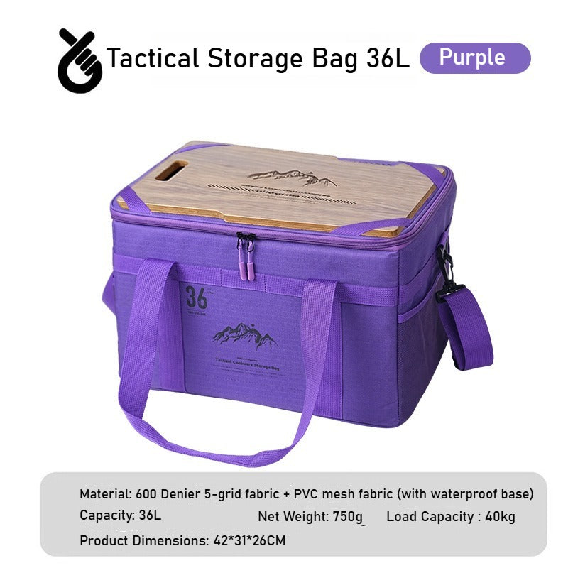 Camping tactical storage bag, outdoor with table board, portable sundries and equipment bag