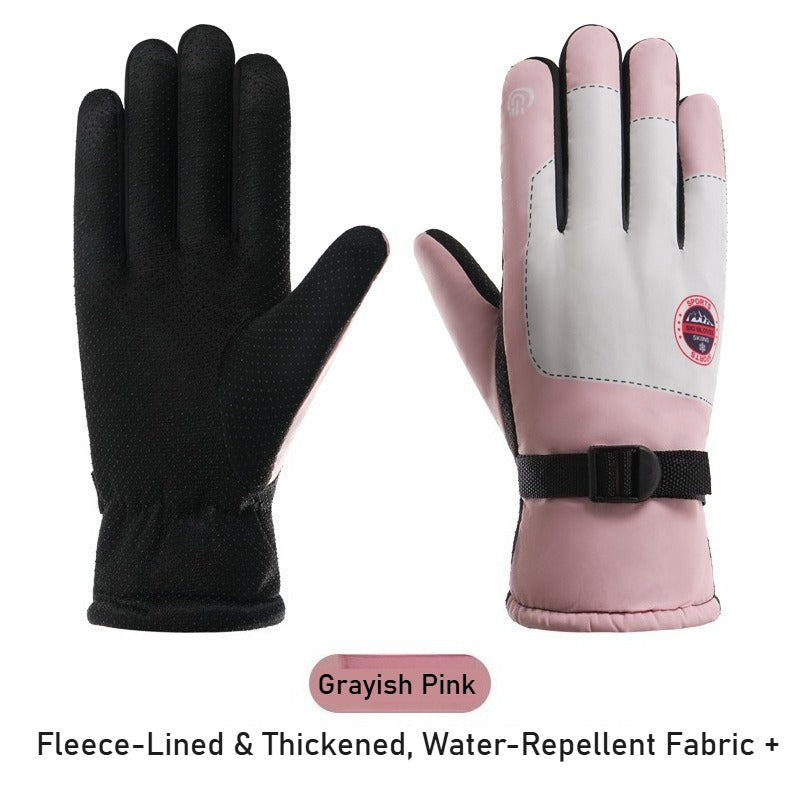 Thickened Winter Unisex Ski Gloves - Adult Hiking  E-Bike Use
