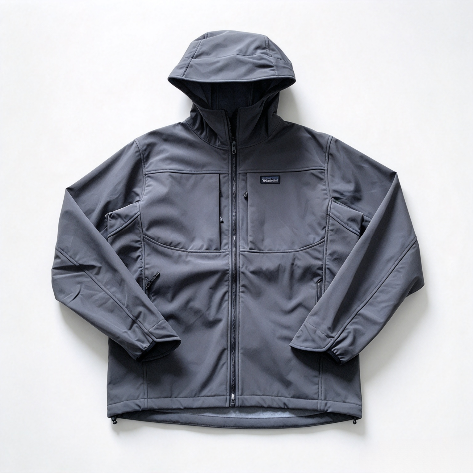 Patagonia Men's Soft Shell Hooded Jacket | Fleece Lined Windproof Outdoor Coat